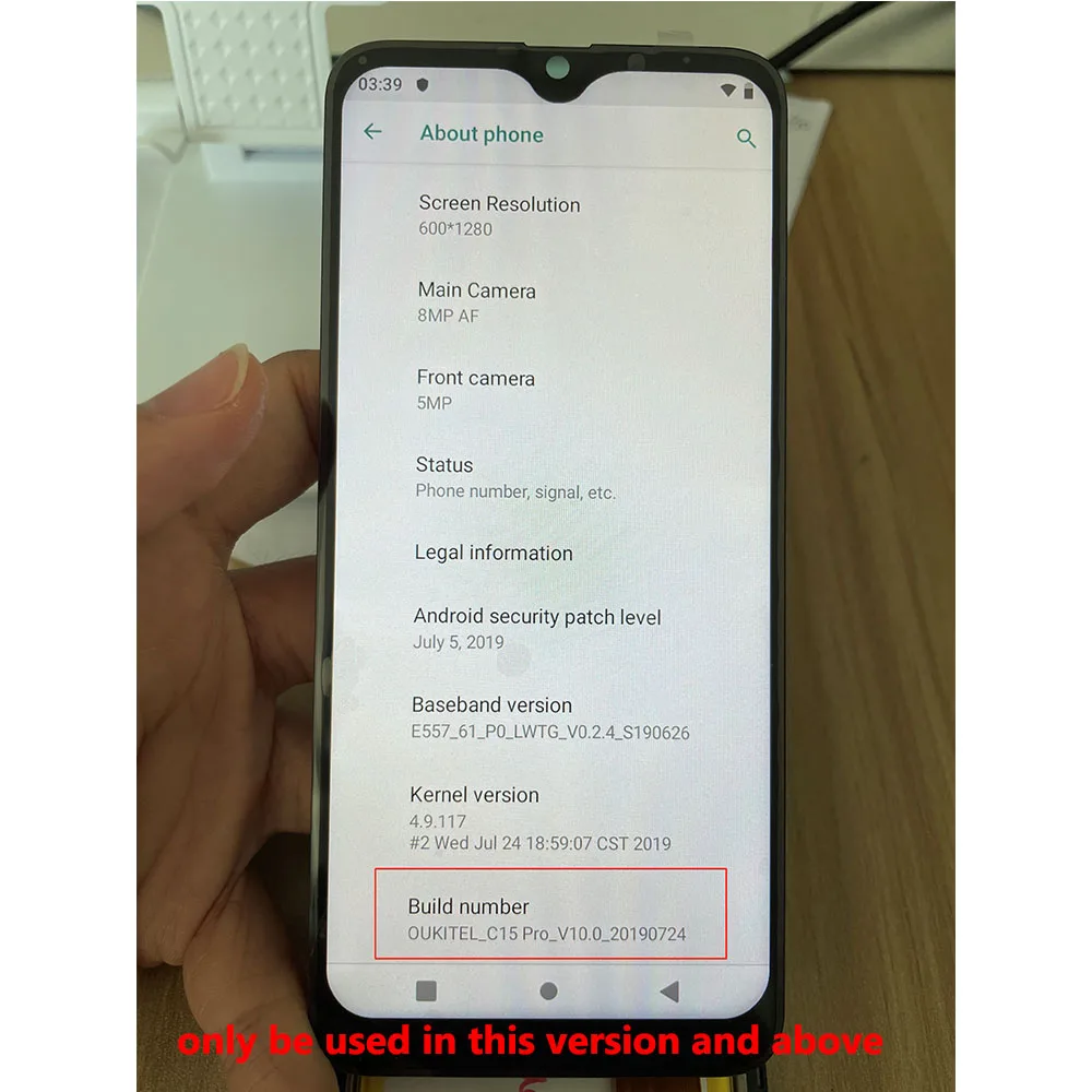 ЖК-дисплей и тачскрин в сборе для Oukitel C15 Pro 100% дюймов 6 09 x пикселей черный с