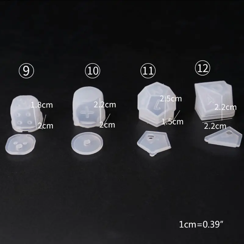 

19pcs/set New Transparent Silicone Mould Dried Flower Resin Decorative Craft DIY dice Mold epoxy resin molds for jewelry