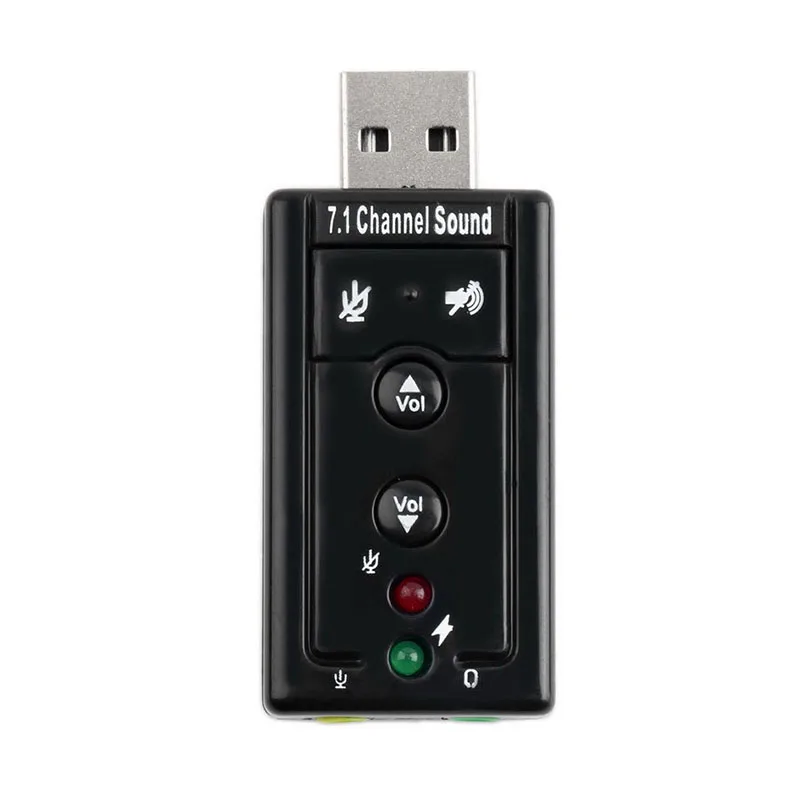 Новая внешняя Виртуальная звуковая карта 7 1 USB 3D для ноутбука ПК микрофон адаптер