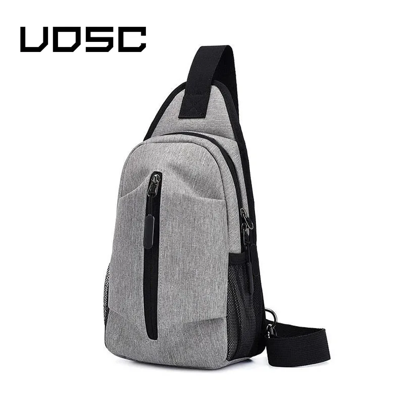 Мужские сумки через плечо UOSC с передней молнией Модные Винтажные нагрудные