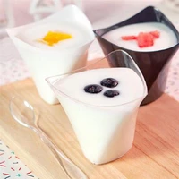 20pcs 130ml disposable cups transparent jelly pudding cup mousse dessert container heat resistance bowl without spoon or lid