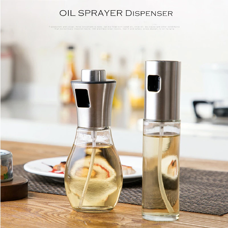 

Kitchen Cooking Baking Oil Cook Oil Spray Empty Bottle Vinegar Bottle Oil Dispenser Tool Salad BBQ Cooking Glass Oil sprayer