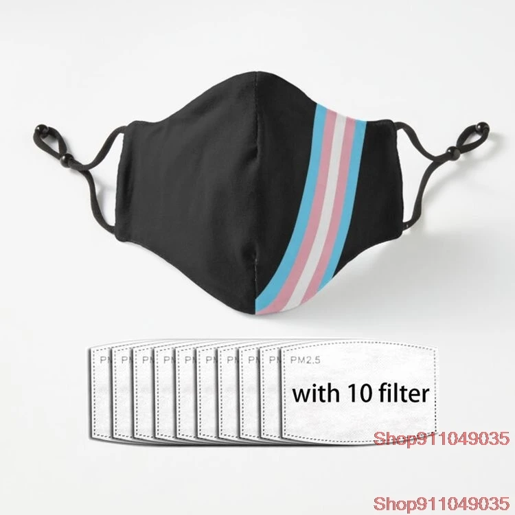 

Воздухопроницаемая маска Trans Flag в стиле Харадзюку для мальчиков и девочек, фильтрующая Пылезащитная маска Pm2.5, плакат, Женская/мужская маска