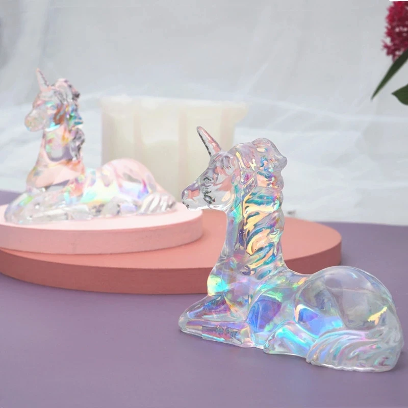 

Transparent Unicorn Crystal Silicone Mold DIY Legendary Creature Unicorn Epoxy Resin Ornaments Casting Mould Crafts Art Jewelry