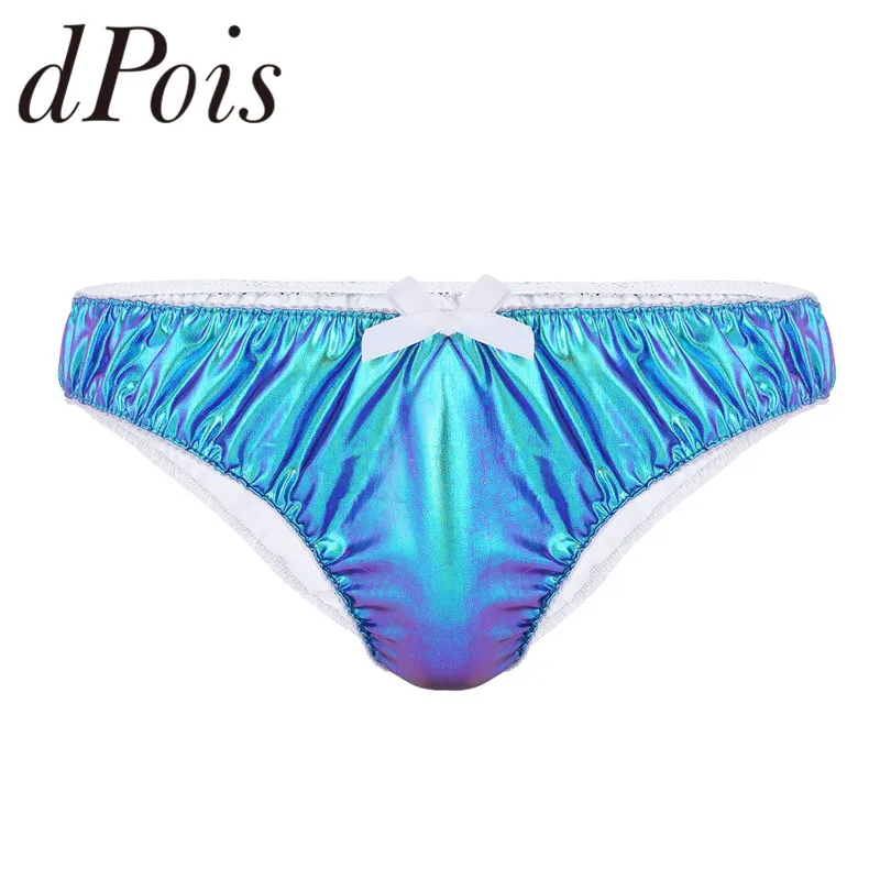 Мужское белье стрейчевое яркое Сверкающее искусственная кожа эластичный пояс с