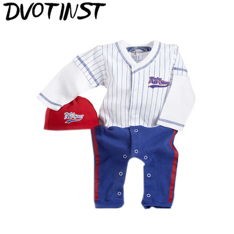 Одежда для маленьких мальчиков бейсбольный пожарный с длинными рукавами