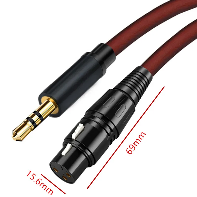 Аудиокабель Canon XLR мама на 3 5 гнездо папа разъем Aux позолоченный кабель для