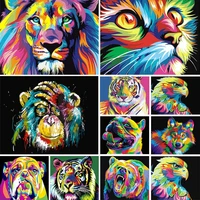 5d diamond painting animal set color lion tiger cat square diamond embroidery mosaic picture cross stitch diy decoration