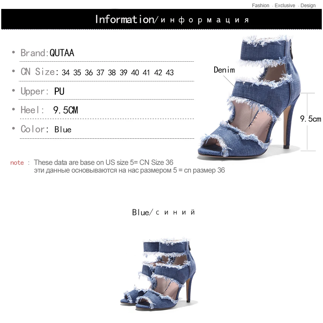 Женские туфли на молнии QUTAA розовые туфли-лодочки с открытым носком тонком