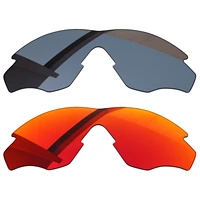 bsymbo 2 pairs agate red sliver grey polarized replacement lenses for oakley m2 frame oo9212 frame