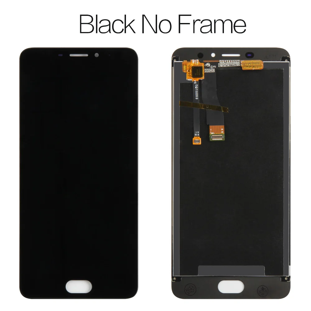 black no frame Протестированный 5,5 ''ЖК-дисплей для MEIZU M5 NOTE, сенсорный экран с рамкой, ЖК-дисплей для MEIZU M5 note, дисплей M621H M621M M621Q - Цвет: black no frame