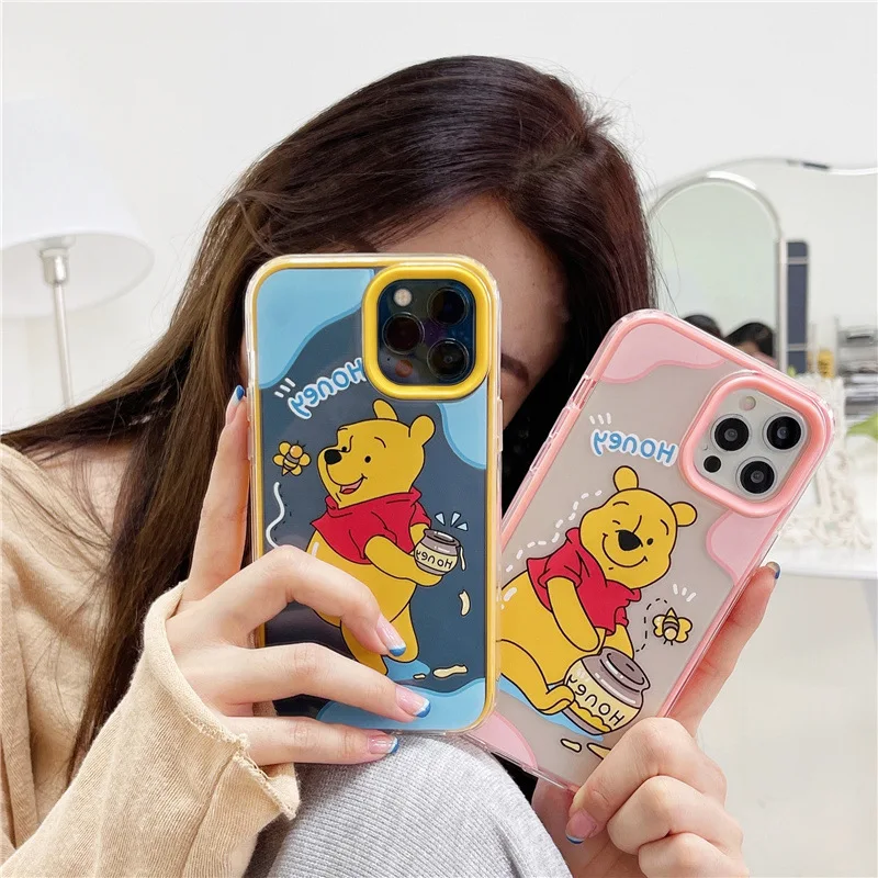 

Disney Winnie the Pooh Cartoon Mobile Phone Case for iPhone 7/8 plus x/xs xr xsmax 11 pro max 12pro max Couples cellphoneShell
