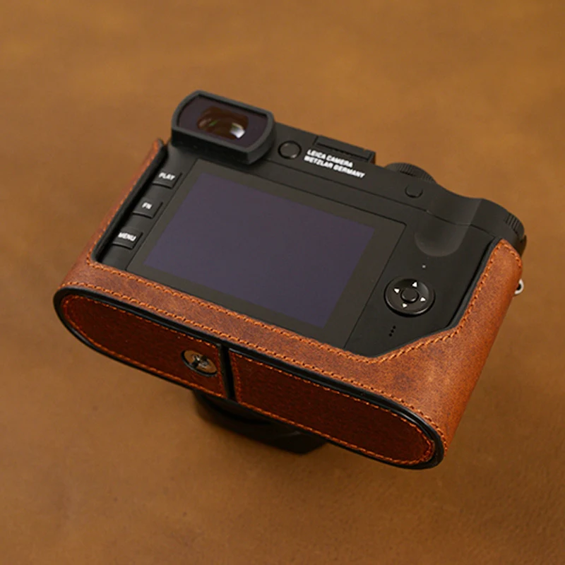 AYdgcam ручной работы из натуральной кожи чехол для камеры половина тела для Leica Q Typ 116 Leica Q2 Нижняя крышка ручка винтажный Чехол