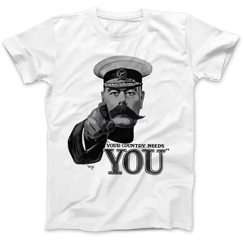Lord Kitchener ваша страна Needs You футболка из 100 хлопка премиум класса 2 мировой войны
