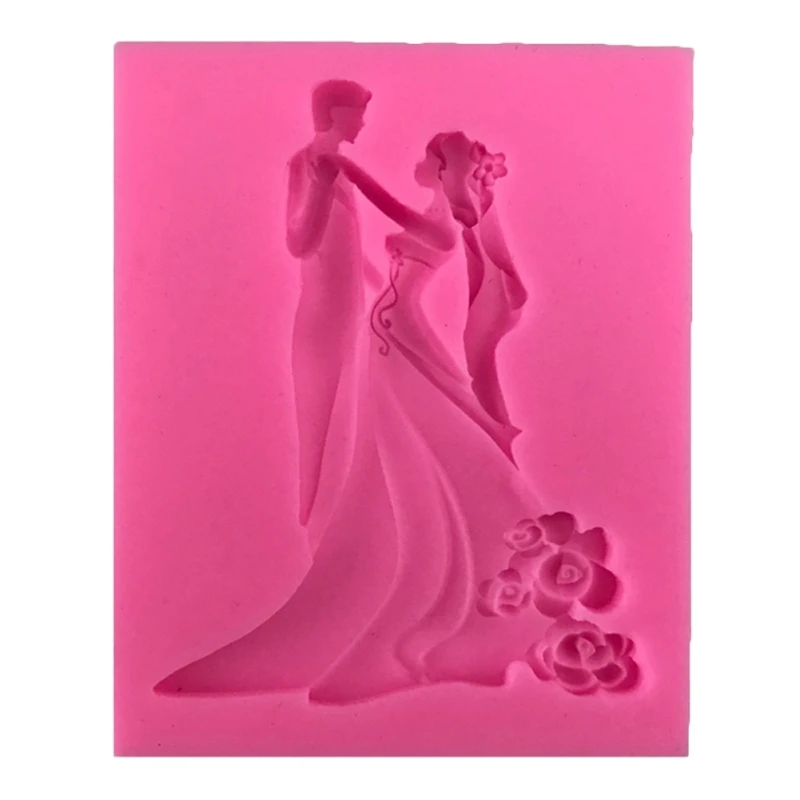

Groom And Bride Wedding Silicone Fondant Mold Wedding Mold Cake Cake Baking Decoration Chocolate Border Tool Pudding F8P2