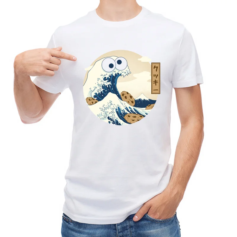 

Nueva moda deporte Cookie dibujo de monstruo de los hombres T camisa Camiseta de manga corta diseo fantstico Tops novedad Homb