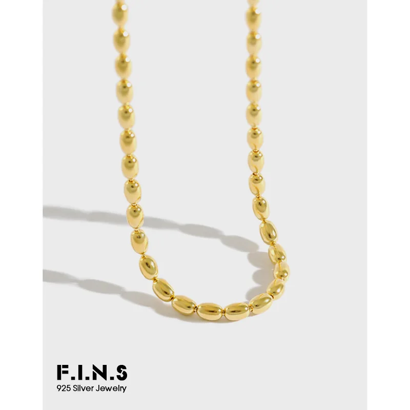Женское колье в Корейском стиле F.I.N.S из стерлингового серебра S925 пробы с