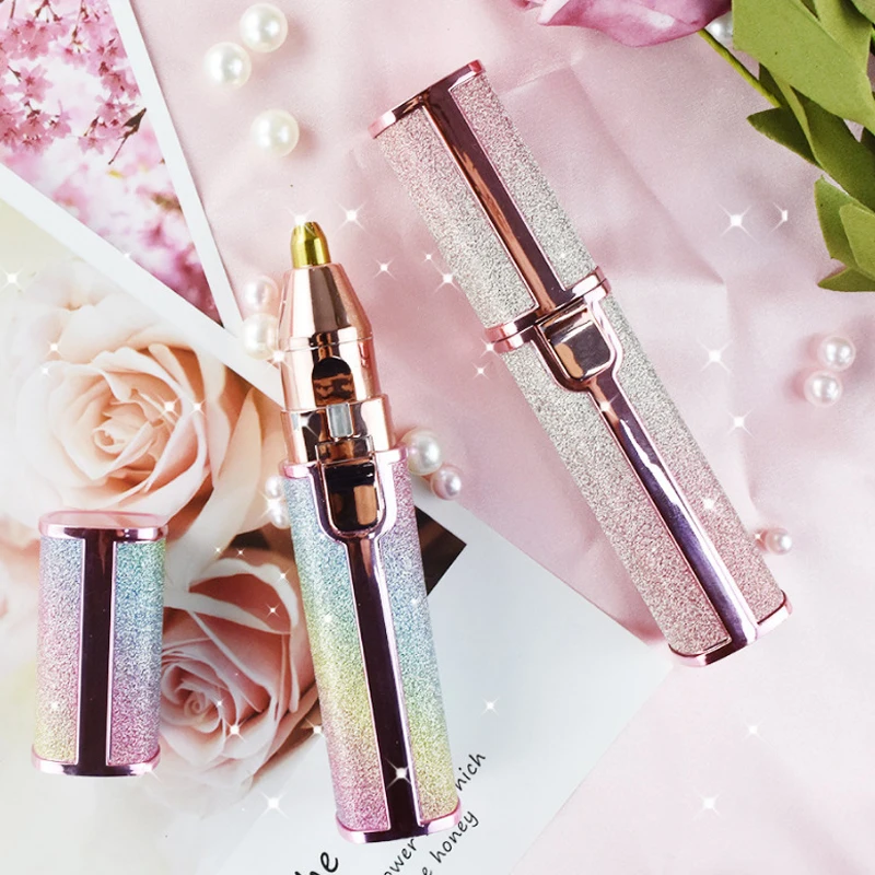 

2 in 1 Electric Eyebrow Trimmer Makeup Painless Eye Brow Epilator Shaver Razors Portable Facial Hair Remover Lady depilator