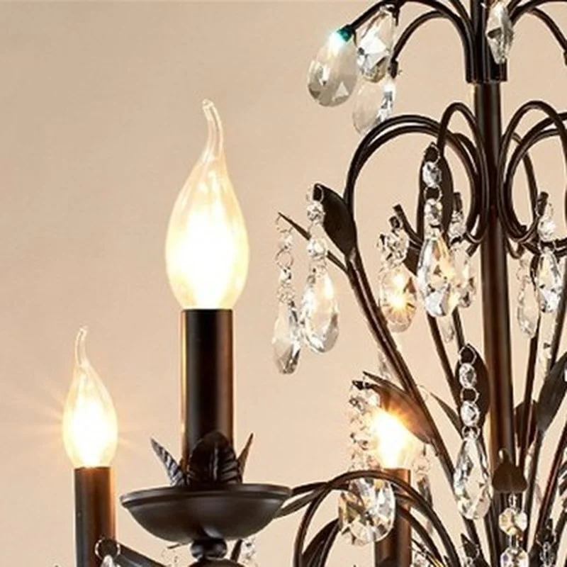 Винтажная люстра с подсветкой из кованого железа свадебное украшение черные