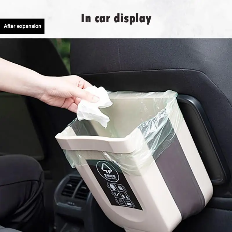 Складная мусорная корзина подвесная на дверцу кухонного шкафа для кухни ванной