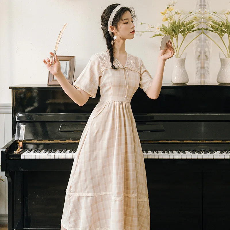 

2020 new fashion women's clothing V-Neck Vintage dress women women dress