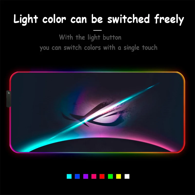 Светодиодный коврик для мыши Yuzuoan Cool ROG Prodigal Eye RGB | Компьютеры и офис