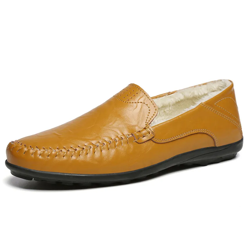 

Spring Keep Warm Men's Shoes Lazy People Shoes Driving Men Cross-border Large Size Leather Shoes Masculino Formal Footwear
