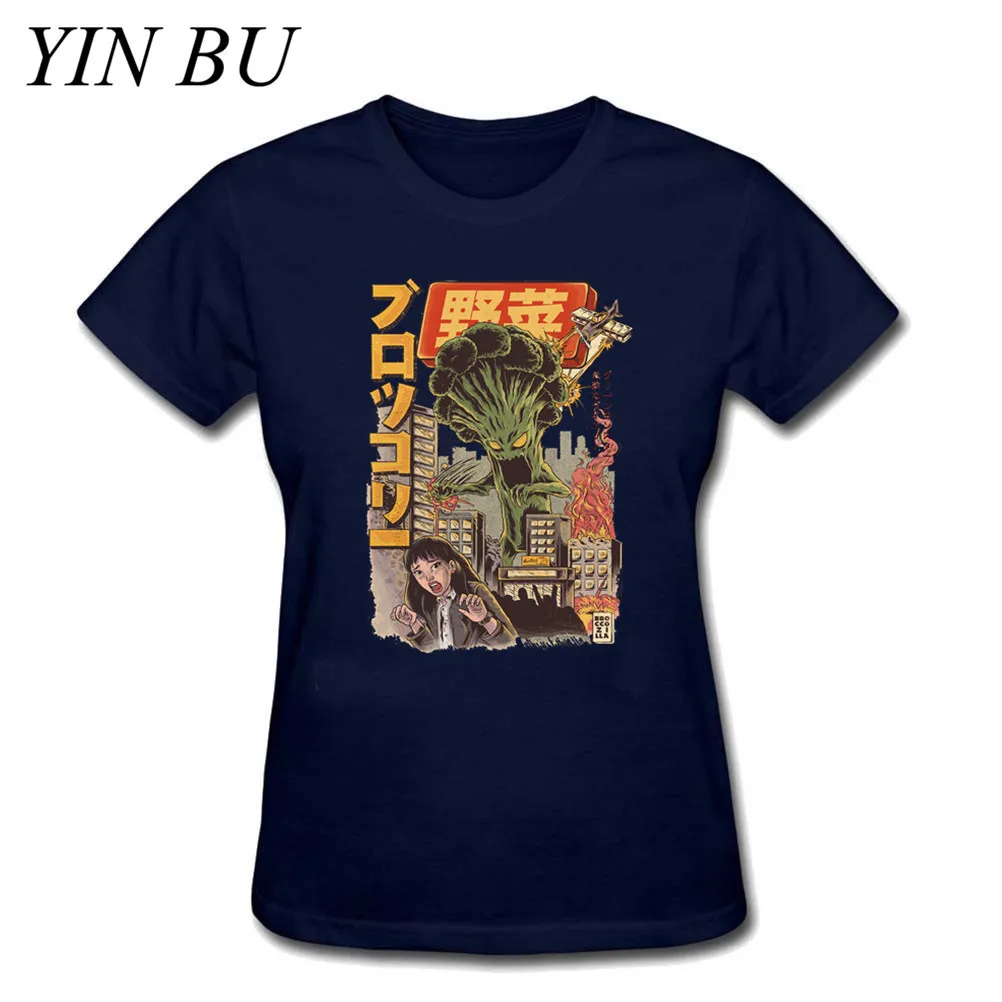 Женская футболка гигантские грибы Монстр демон броккозилла брокколи смешной