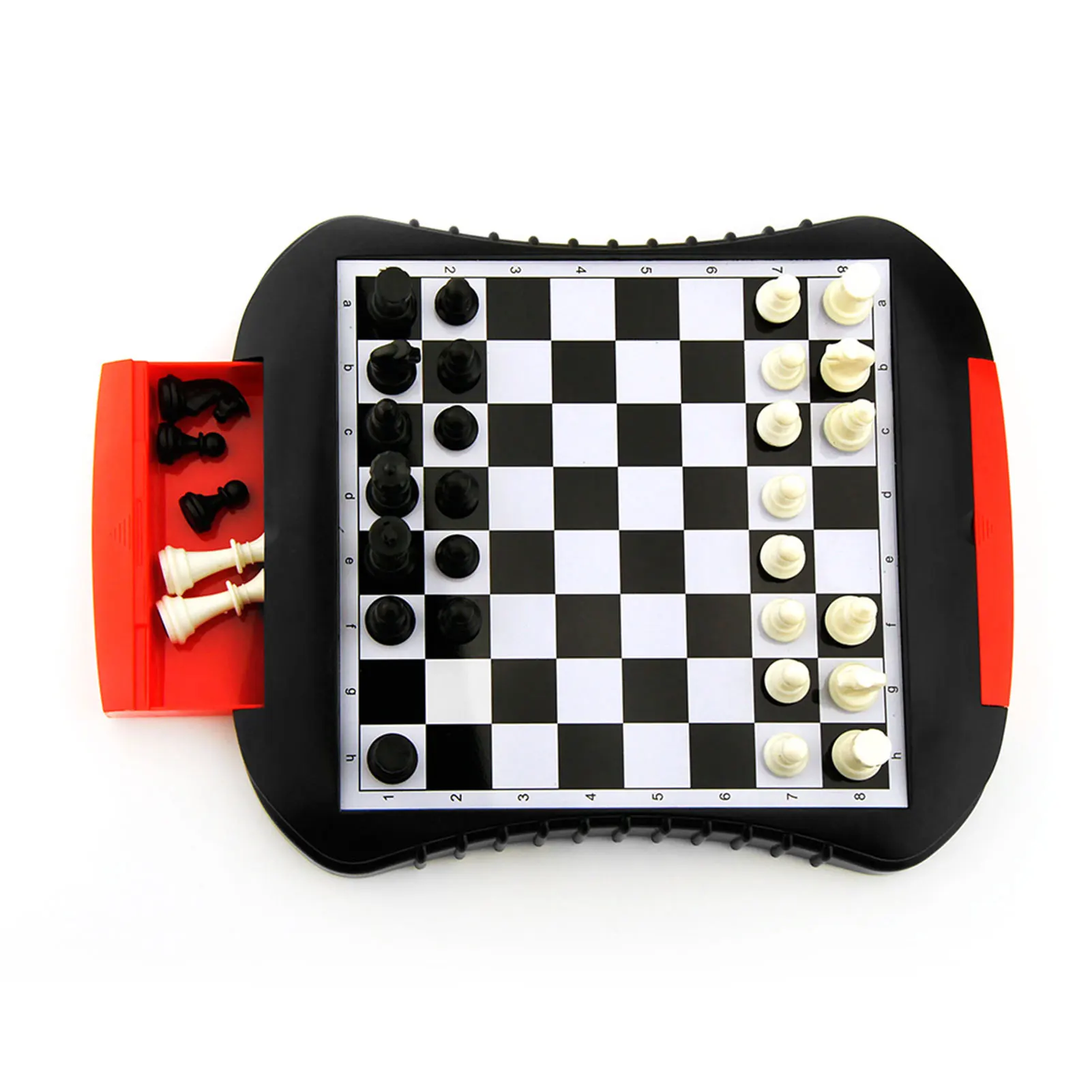 

Portable Magnetic Chess Set With Draw-type Chess Board Puzzle Toy Gift For Family Game Kids Children Fun