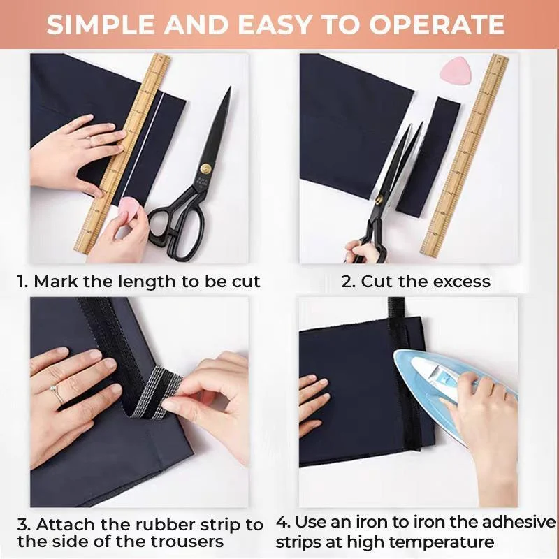 Кромка брюк уплотнена сократить самоклеящаяся брюки рот паста деталь швейной