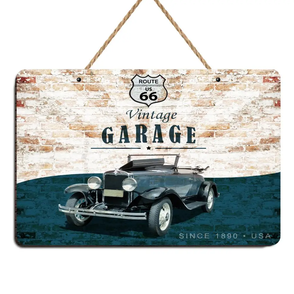 Горячая Route 66 номерная пластина бар Настенная Наклейка с деревьями знак