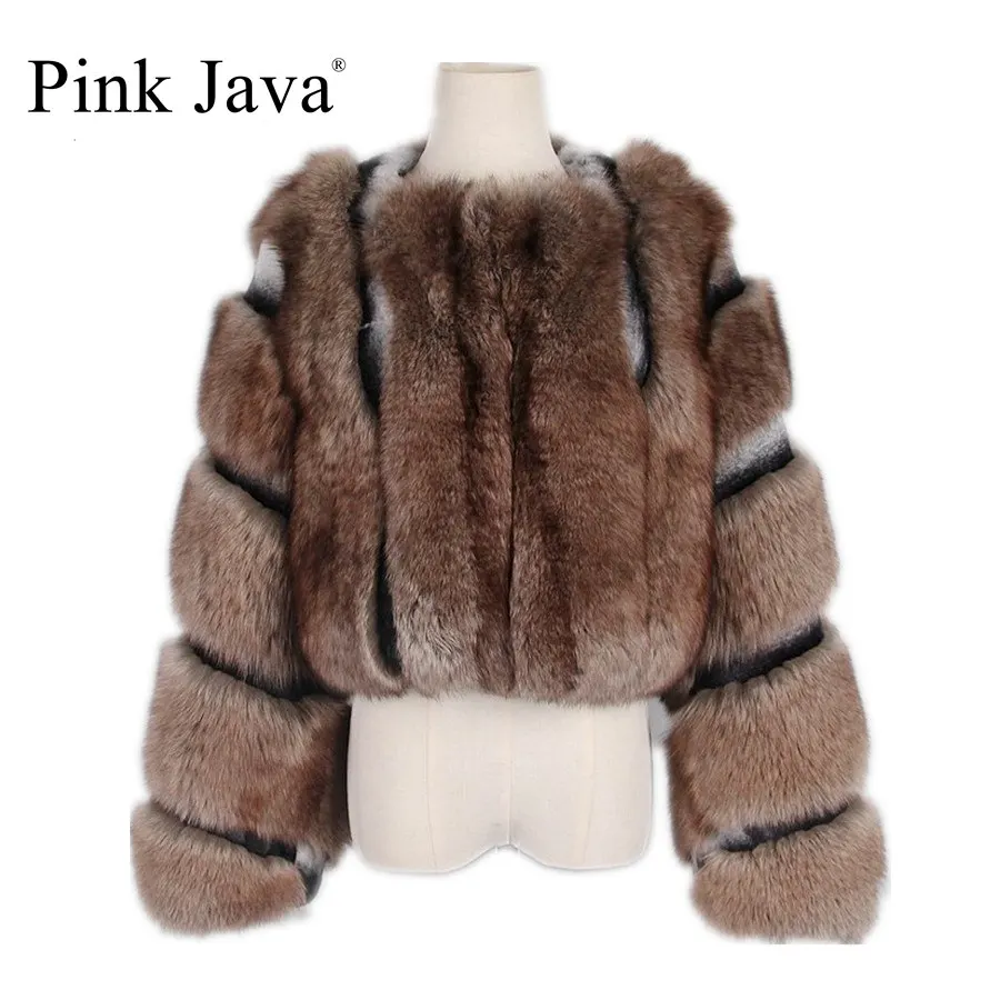 Розовый Java QC19115 Женское пальто зимнее роскошная меховая одежда шуба из