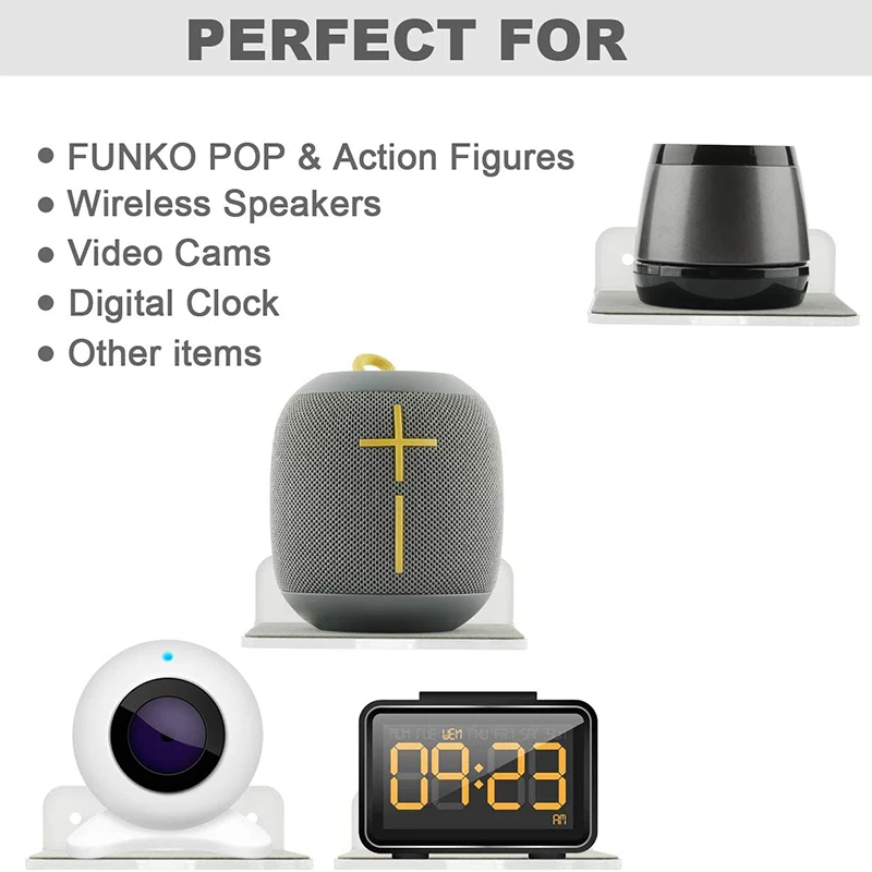

Wall Shelf Speaker Stand, Small Wall Shelf Speaker Mount for Bluetooth Speaker, Cell Phones, Toy Display Shelf
