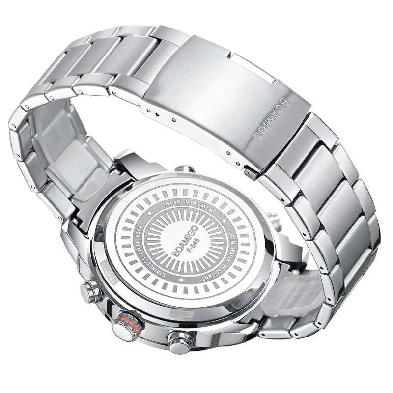 Часы мужские из нержавеющей стали с цифровым аналогом | Наручные часы