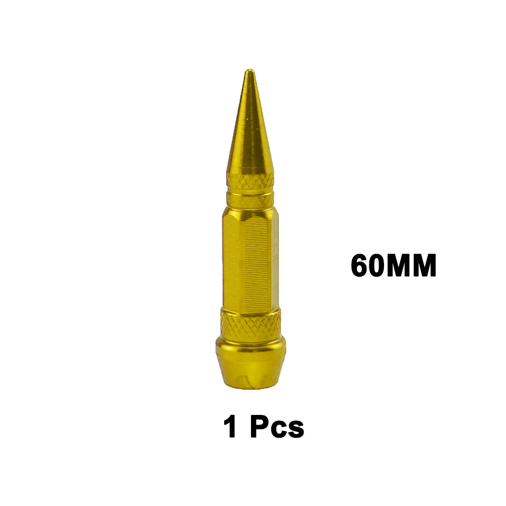 60mm Gold 1pcs 1 шт. Универсальный Алюминий сплава для автомобилей и мотоциклов Автомобильный велосипед Спайк Форма пыле шин колесо, Шпиндельный колпачки стайлинга автомобилей Тюнинг - Цвет: 60mm Gold 1pcs