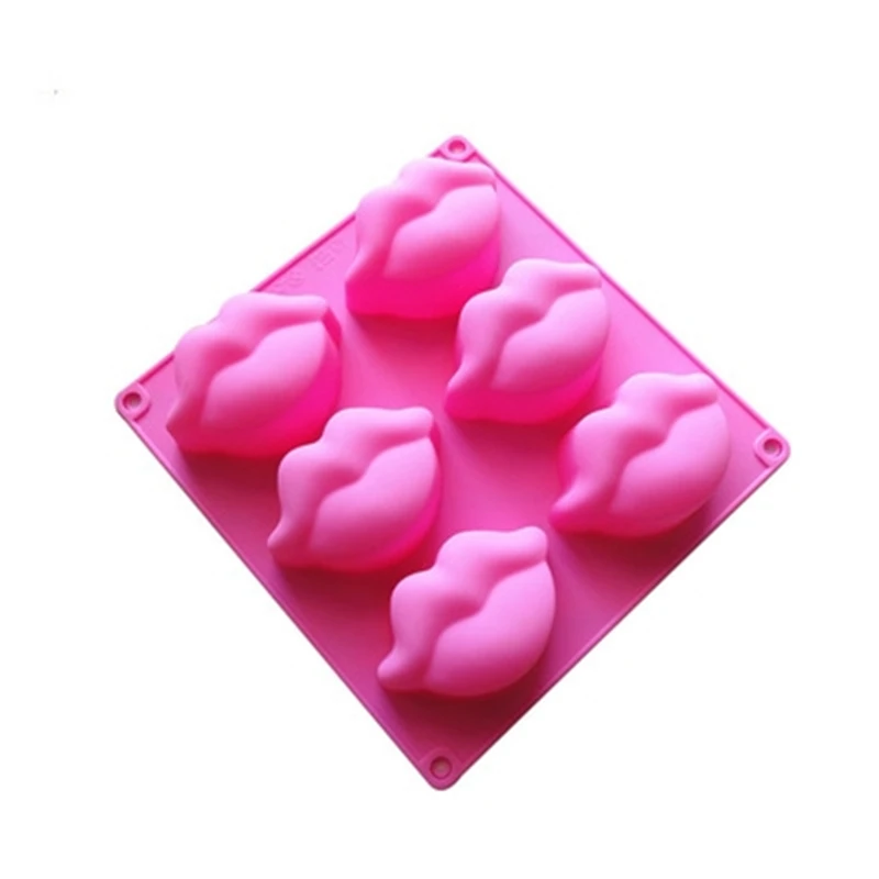 6 шт 3D формы для губ силиконовые мыльные муссы торта свадебные инструменты