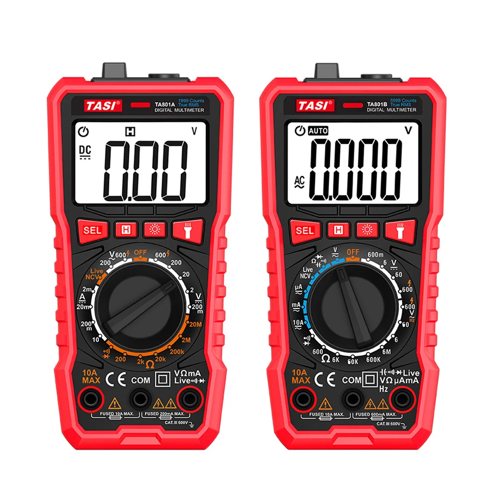 

Professional Digital Multimeter True RMS NCV 20A Current AC DC Voltmeter Capacitance Resistance Tester