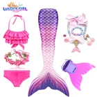 Женский костюм Русалочки LovelyGirl, детский костюм Русалочки с хвостом для косплея