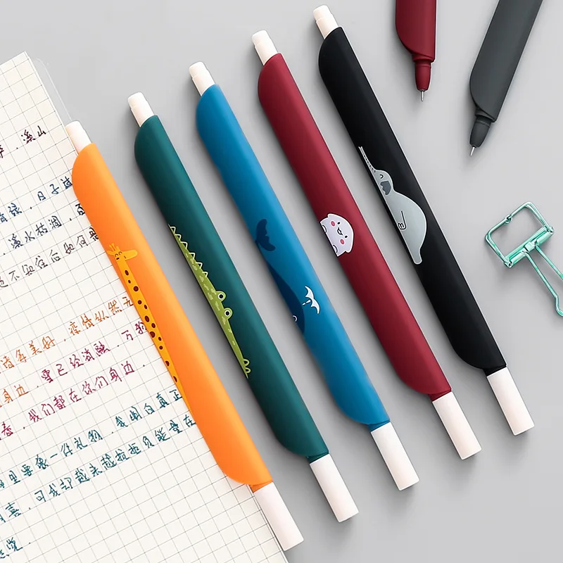 

Creative Animal Ruler Gel Pen Cute Colorful ink 0.5 mm Signature Pens School Office writing Supplies Promotional Gift