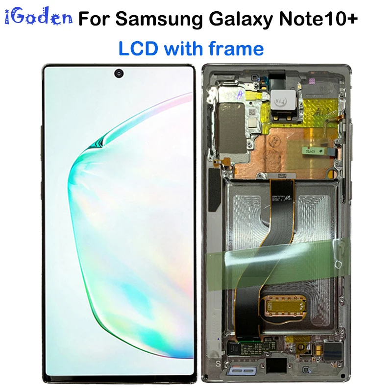 ЖК дисплей с рамкой для Samsung Galaxy Note 10 сенсорный экран дигитайзером в сборе note10 Lcd