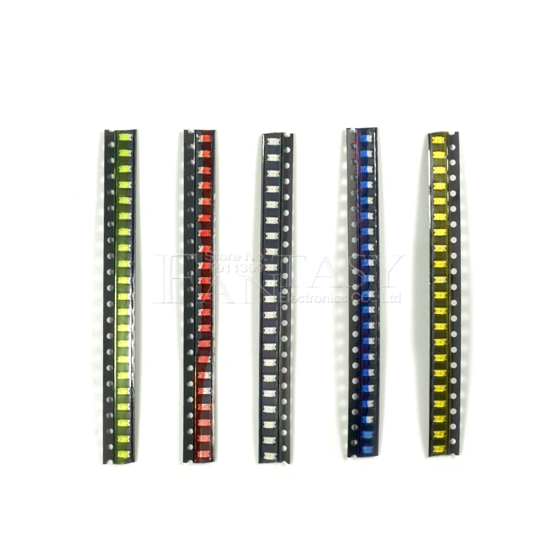 100 шт. 1206 SMD светодиодный светильник посылка красный белый зеленый синий желтый в