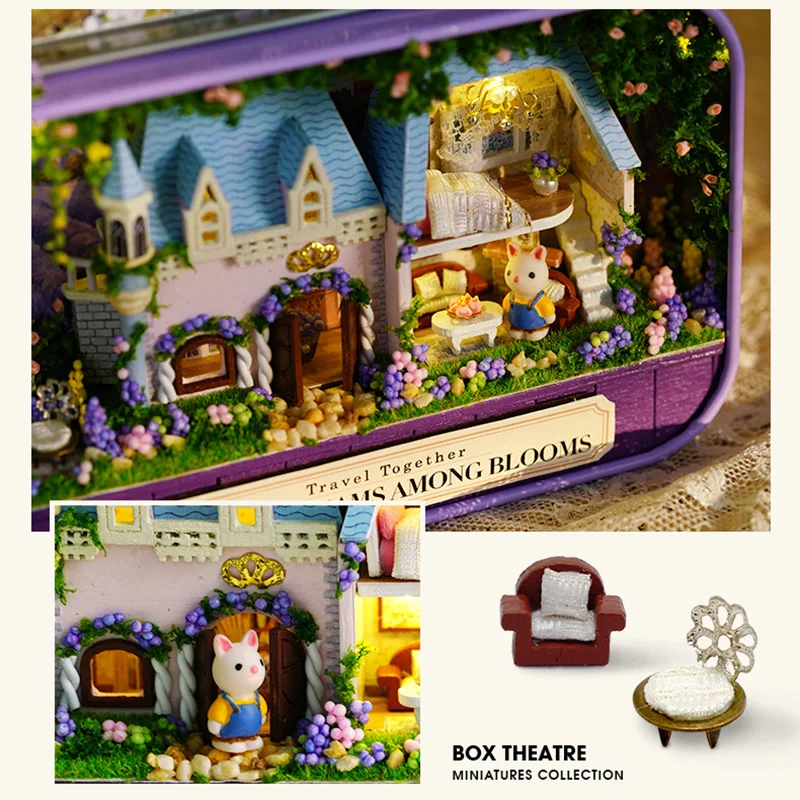 

Миниатюрный Кукольный дом, набор для самостоятельной сборки, театр, детская игрушка, подарок, украшение для дома NSV775