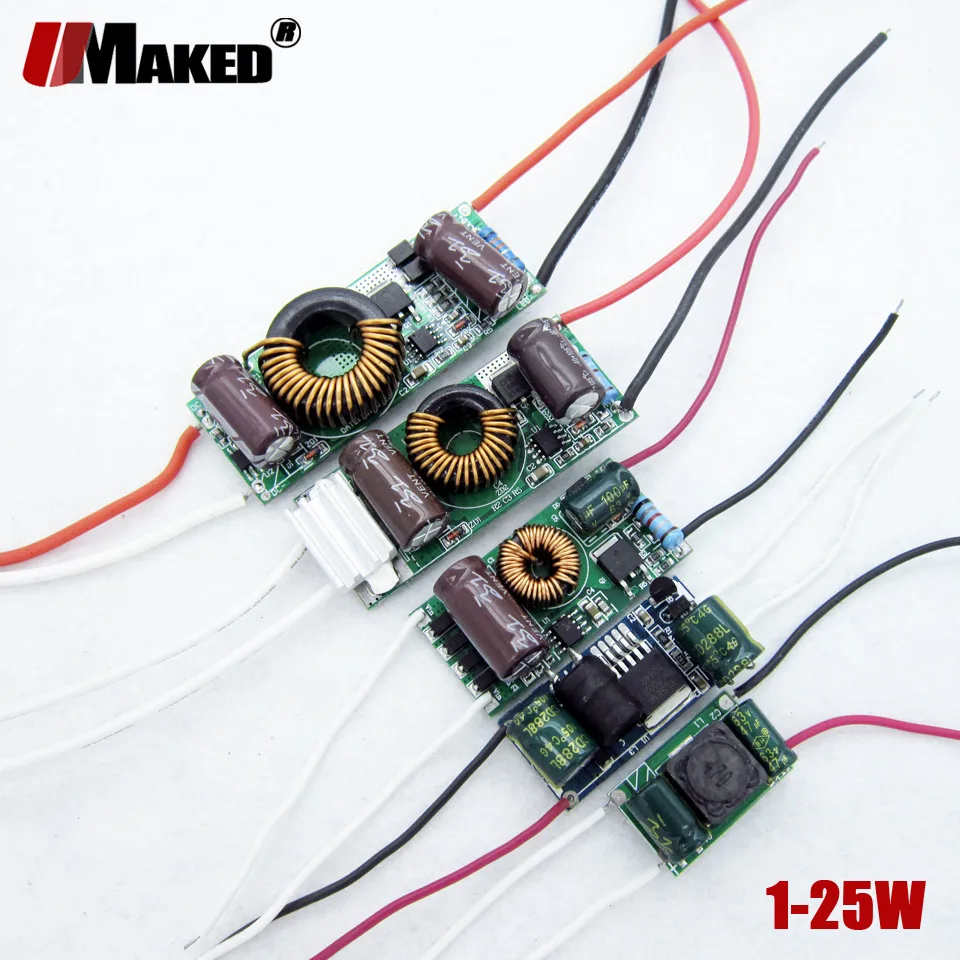 10 шт. СВЕТОДИОДНЫЙ Драйвер AC/DC12V24V 1 3 Вт 7 4 9 3x3W5 12W 25 внутренний PCB светодиодный