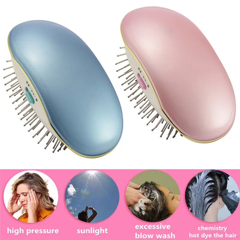 

Electric Ionic Hair Comb For Women Ion Vibration Head Scalp Mini Massage Hairbrush Magic Wide Tooth Comb Hair Styling Tool