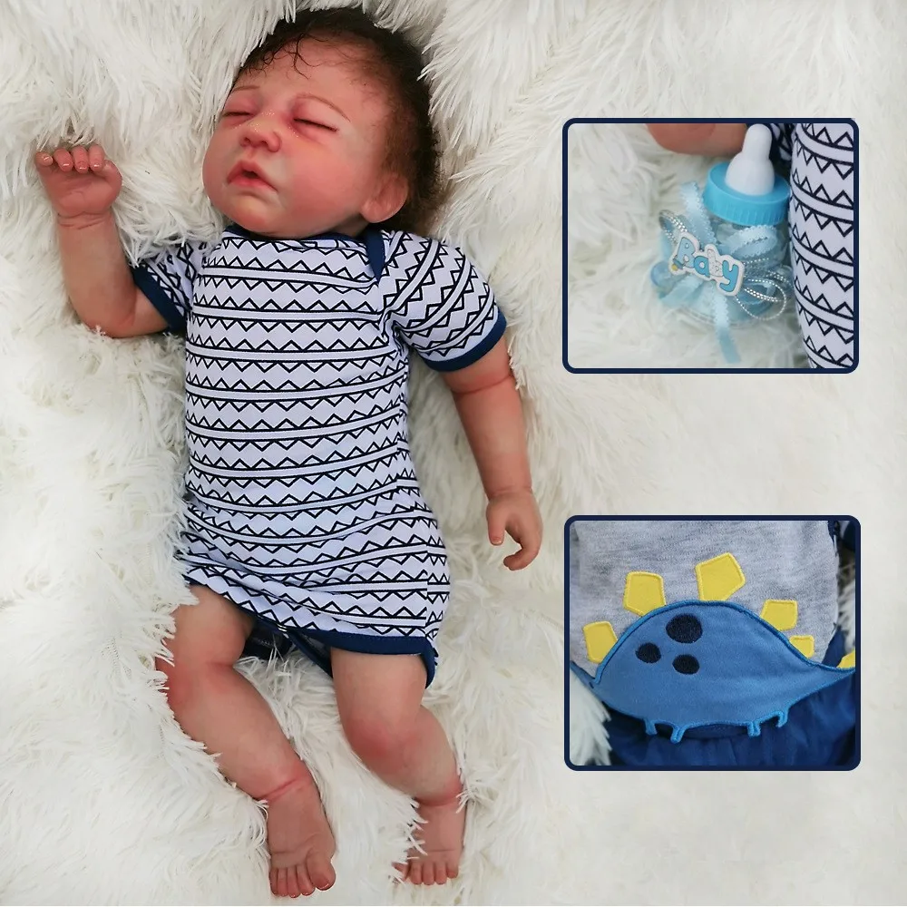 Reborn BabyDoll 20 дюймов реалистичные куклы для новорожденных, реалистичные куклы для новорожденных, силиконовые куклы ручной работы для детей, подарок для детей