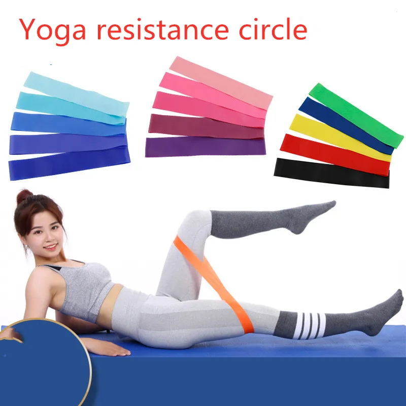 Rubber Resistance Band Portable Fitnes Exercise Equipment Yoga Gym Elastic Gradient Color Strength Weightlifting Resistance Ring