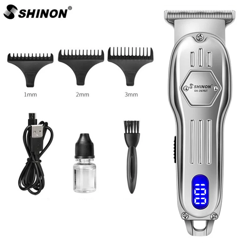 Машинка для стрижки волос Мужская металлическая беспроводная перезаряжаемая |
