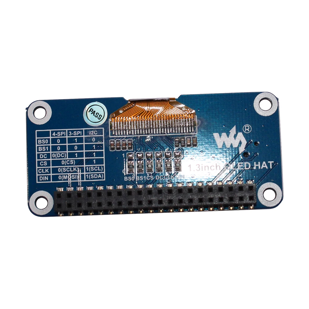 Плата расширения шляпы Waveshare SH1106 с OLED-дисплеем 1 3 дюйма для Raspberry Pi 2B/3B/Zero W 128x6 4