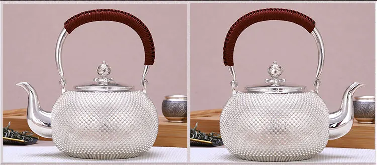 Чайник ручной работы из чистого серебра японский серебряный чайный набор 1000 мл|set