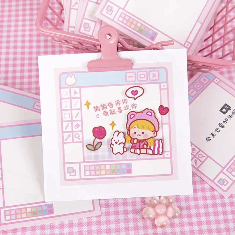 50 листов розовый дневник серии Sweet Rabbit блокнот для заметок DIY клейкий Эсколар